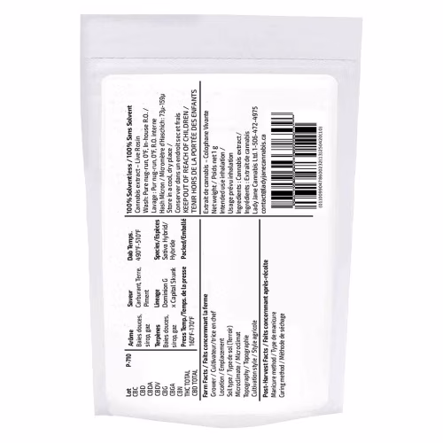 Sauce Rosin Labs - Signature Live Rosin She-Ra 73μ-159μ (Frosted Fruit Cake)