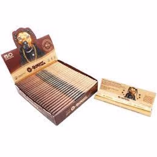 G-Rollz Pet Rock 'Rap' Unbleached KS Slim Papers