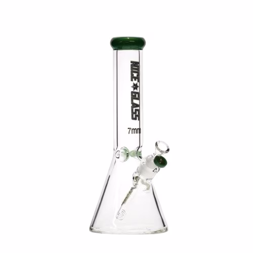 7mm Nice Glass Beaker Bong - Green