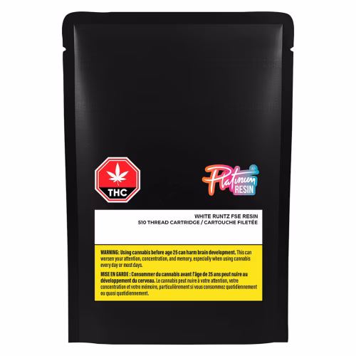 Platinum - White Rntz FSE Resin 510 Thread Cartridge