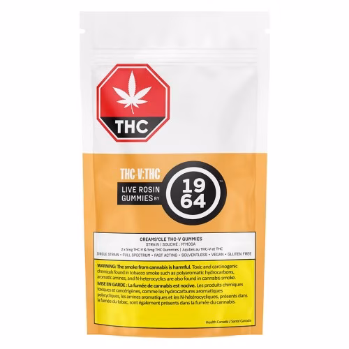 1964 - THC:THC-V Orange Creams'cle Live Rosin Gummies