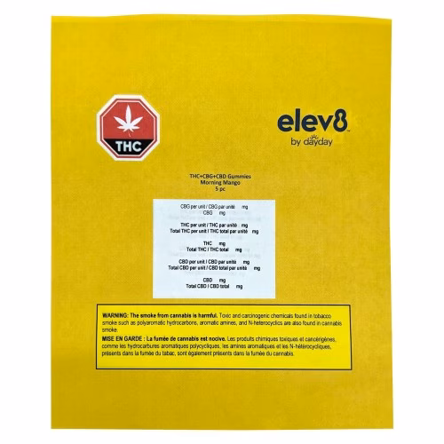 elev8 by DayDay - CBG+CBD+THC Gummies - Morning Mango