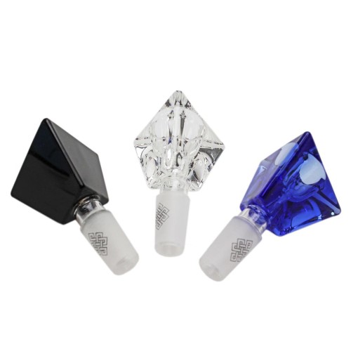 GLASS BOWL KARMA 14MM TRIANGLE CLEAR