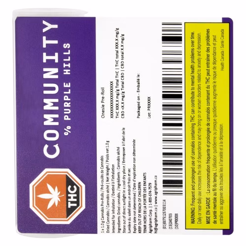 Community C/O Purple Hills - Onesie Pre-Roll
