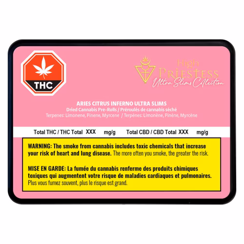High Priestess - Aries Citrus Inferno Ultra Slims Pre-Roll