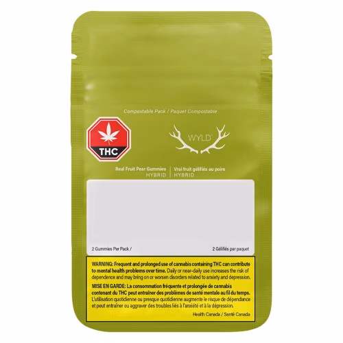 Wyld - Real Fruit Pear Gummies 1:1 THC:CBG
