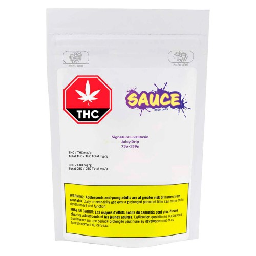 Sauce Rosin Labs - Signature Live Rosin Juicy Drip 73µ-159µ