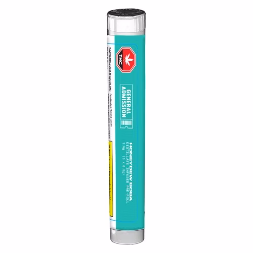 General Admission - Honeydew Boba Distillate Infused Pre-Roll