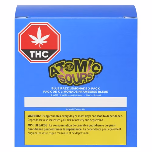 XMG Atomic Sours - Blue Razz Lemonade Gummies X Pack