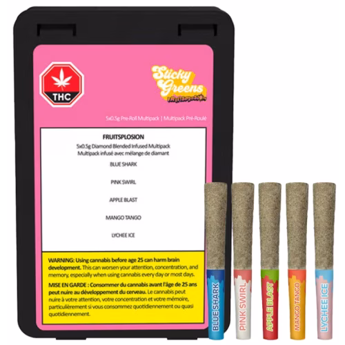 Sticky Greens - Fruitsplosion Five Diamond Blend Infused