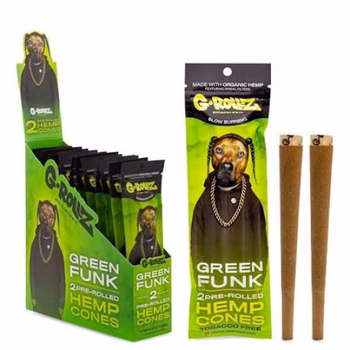 G-Rollz - Flavored Pre-Rolled Hemp Cones - 2x Green Funk