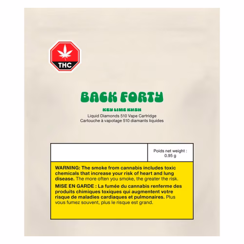 Back Forty - Key Lime Kush Diamonds 510 Carts
