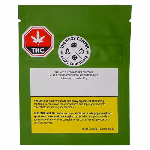 The Hazy Camper - Hazy Mint THC Organic Dark Chocolate