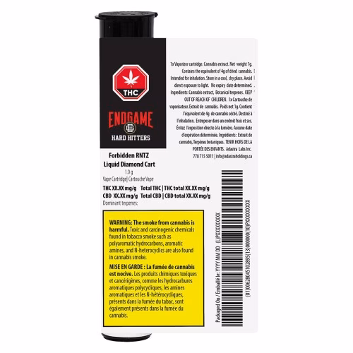 Endgame - Hard Hitters Forbidden RNTZ Liquid Diamond 510 Thread Cart