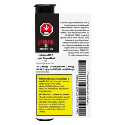 Endgame - Hard Hitters Forbidden RNTZ Liquid Diamond 510 Thread Cart
