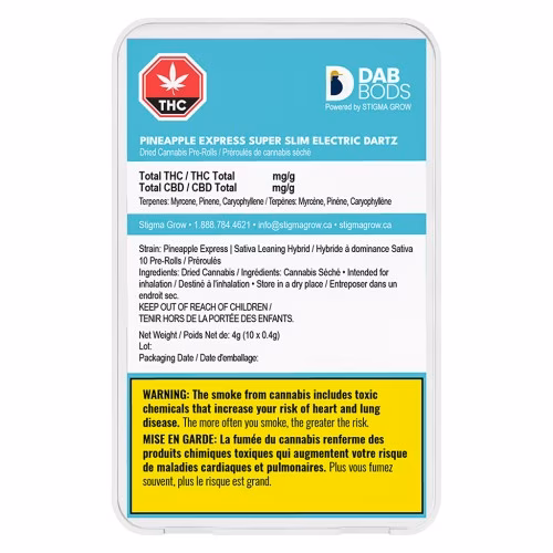 Dab Bods - Pineapple Express Super Slim Electric Dartz Pre-Roll
