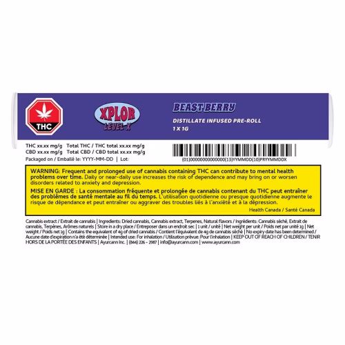 XPLOR Level X - Beast Berry Distillate Infused