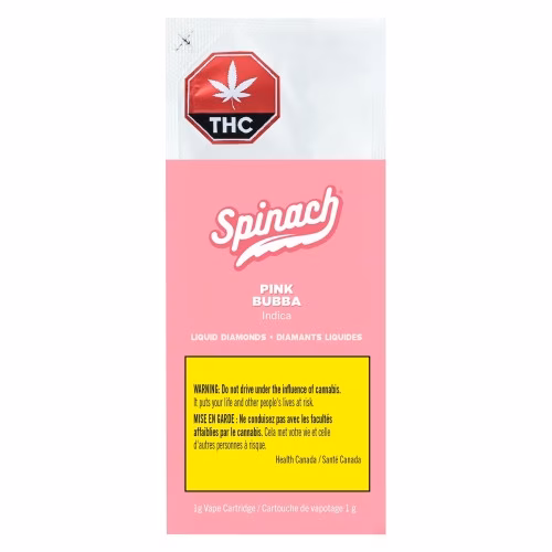 Spinach - Pink Bubba Liquid Diamonds 510 Thread Cartridge
