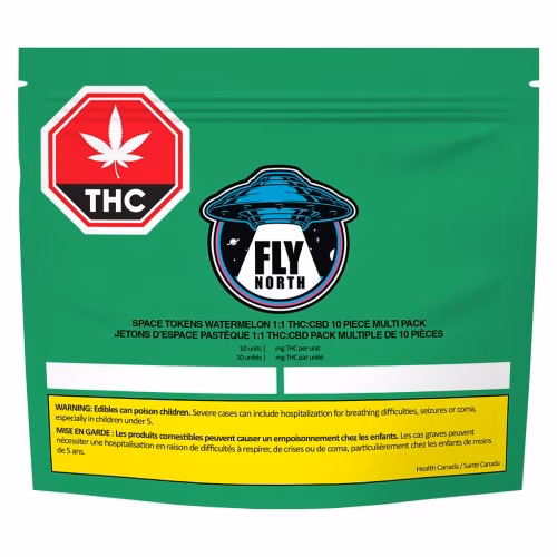 Fly North - Space Tokens Watermelon 1:1 THC:CBD Multi Pack