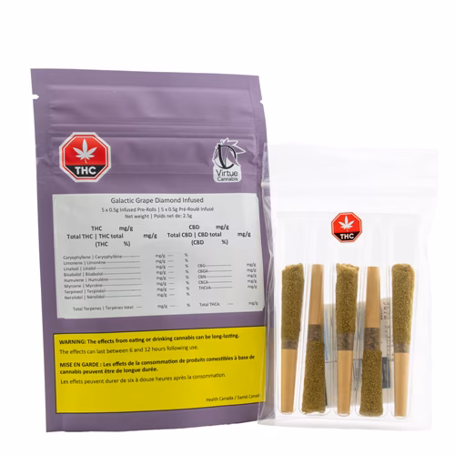 Virtue Cannabis - Galactic Grape Diamond Infused Pre-rolls
