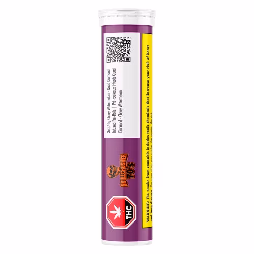 Skullcrusher 70's by RAD - Cherry Watermelon- Quad Diamond Infused Pre-Roll