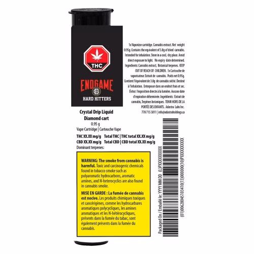 Endgame - Hard Hitters Crystal Drip Liquid Diamond 510 Thread Cart