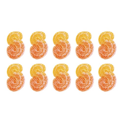 SOURZ by Spinach - Fully Blasted Peach Orange 1:1 THC:CBD Gummies (Multi-pack of 10)