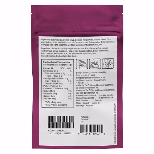 SHRED'EMS - Grapple Juice THC/CBG 1:1 Gummies