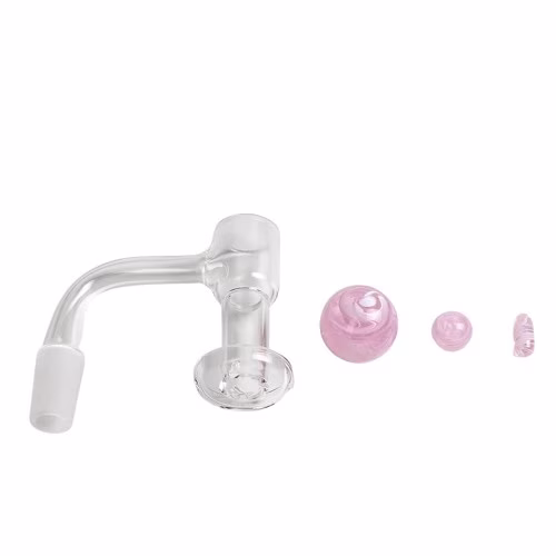 14mm terp slurper banger set w/ crystal ball carb cap