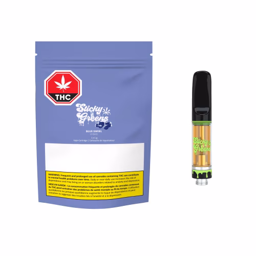 Sticky Greens - Blue Swirl Vape Cartridge
