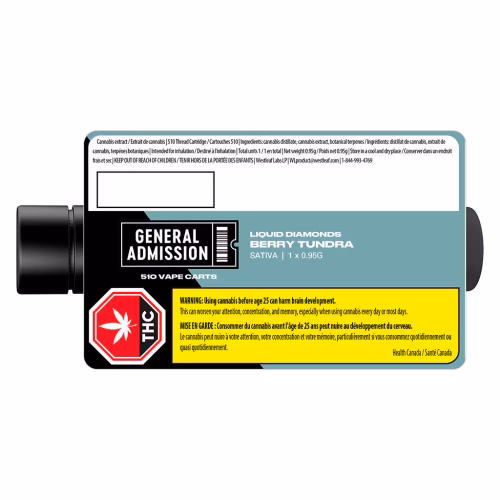 General Admission - Berry Tundra Liquid Diamond 510 Thread Cartridge