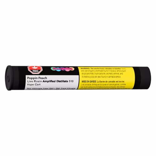 frootyhooty - Poppin Peach Live Rosin Amplified Distillate 510 Cartridge