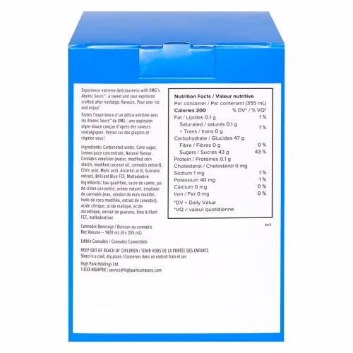XMG Atomic Sours - Blue Razz Lemonade (4-pack)