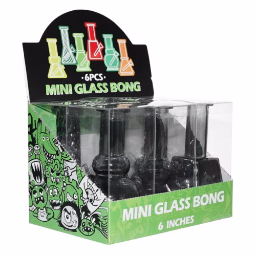 6" Smoke Squad Mini Glass Bongs