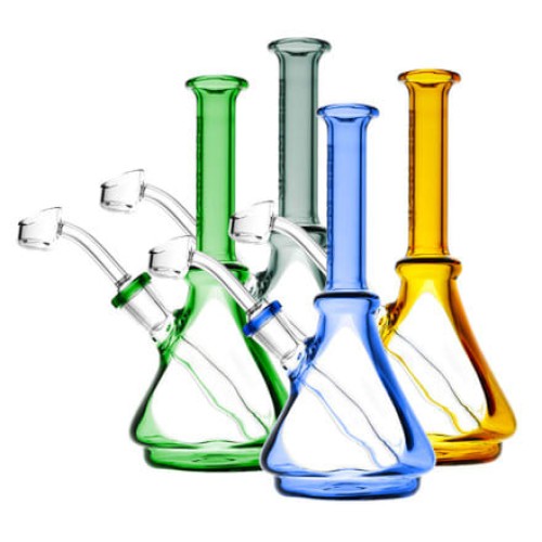 Bongs - 7.5" Window Beaker with Fixed Downstem - Pulsar