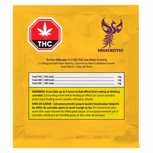HighXotic - TenTen Stillwater 5:1 CBC:THC Live Rosin Gummy