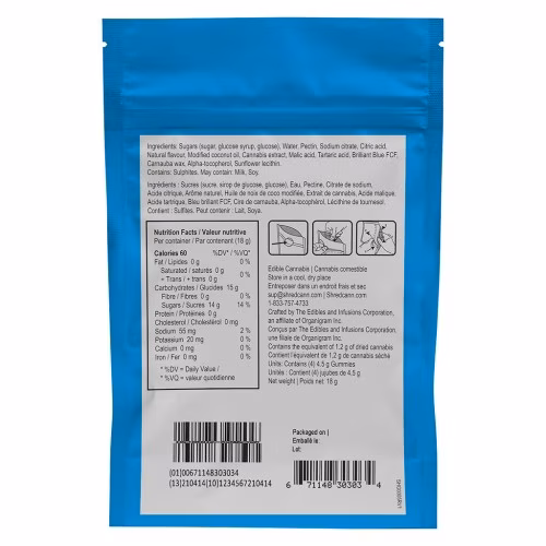SHRED'EMS - Sour Blue Razzberry Gummies