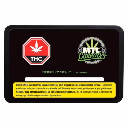 MTL Cannabis - Sage n' Sour 510 Thread Cartridge