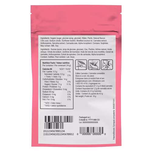 SHRED'EMS - Pink Lemonade Yuzu 2:1 THCv:THC Soft Chews