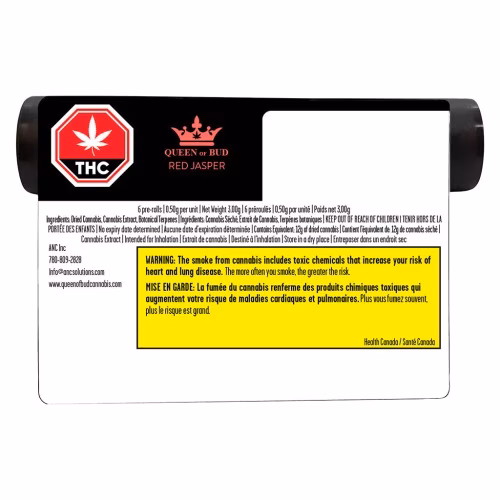 Queen of Bud - Red Jasper Raspberry Chocolate Liquid Infused Pre-Roll Pack