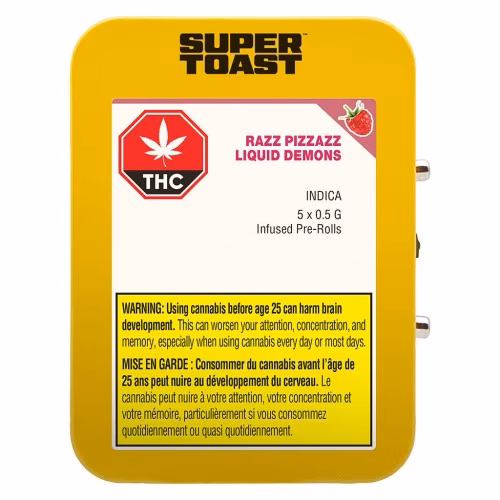 Super Toast - Razz Pizzazz Liquid Demons Infused Pre-Roll