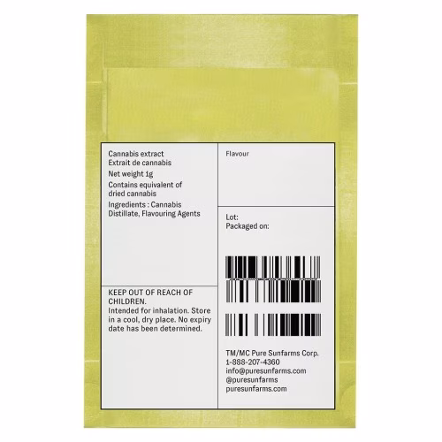 Pure Sunfarms - Creamy Coffee 510 Thread Cartridge