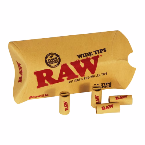 RAW WIDE TIPS 21 PER PACK