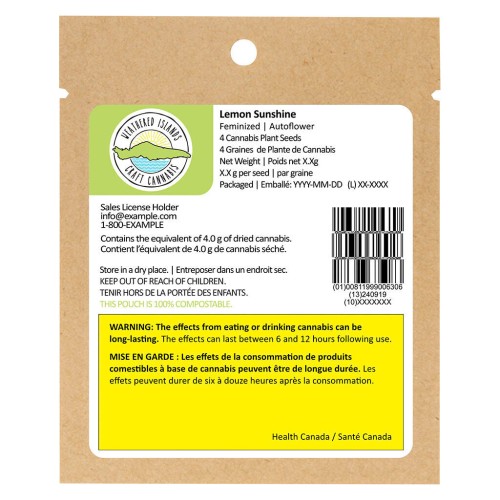 Weathered Islands Craft Cannabis - Lemon Sunshine Feminized Seeds