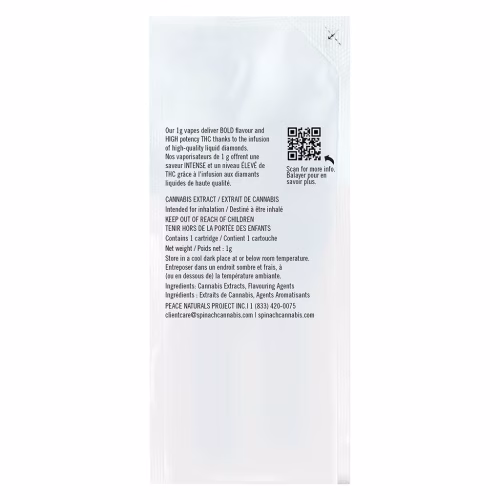 Spinach - Sweet Citrus Punch Liquid Diamonds 510 Thread Cartridge