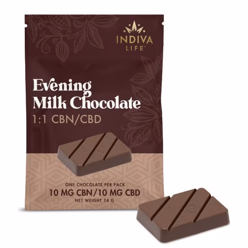 Indiva Life - Evening Milk Chocolate 1:1 CBN/CBD
