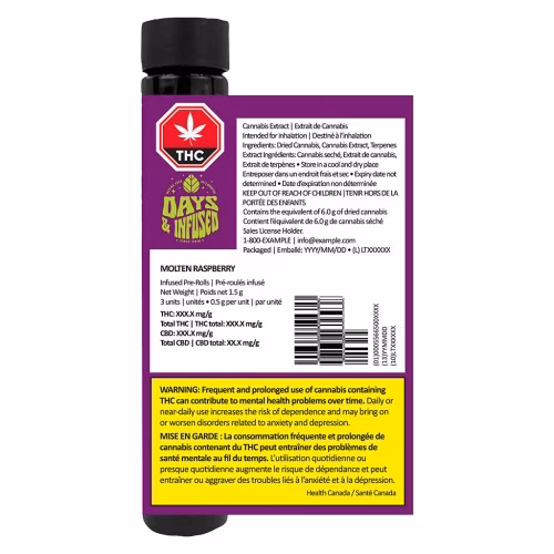 Days & Infused - Molten Raspberry Infused Pre-Roll