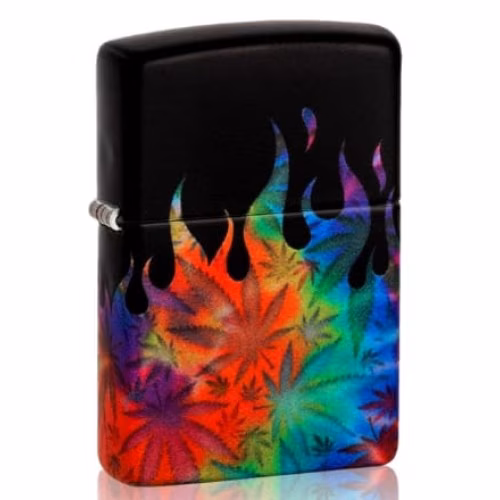 ZIPPO BLAZING LEAF DESIGN