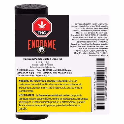 Endgame - Platinum Punch Dusted Dank .5s Infused Pre-Roll