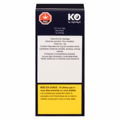 K.O. by NightNight - 3:2:1 K.O. Vape - Blue Widow 510 Thread Cartridge